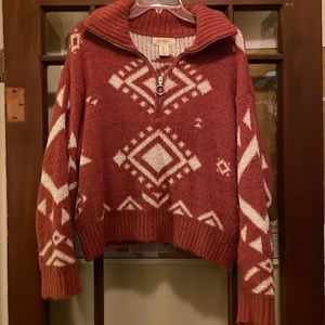 Jessica Simpson Western 1/4 Zip Sweater